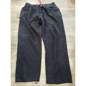 FB Heavy Weight Faded Black & Red Zip Pockets Drawstring Sweatpants Size 3XL